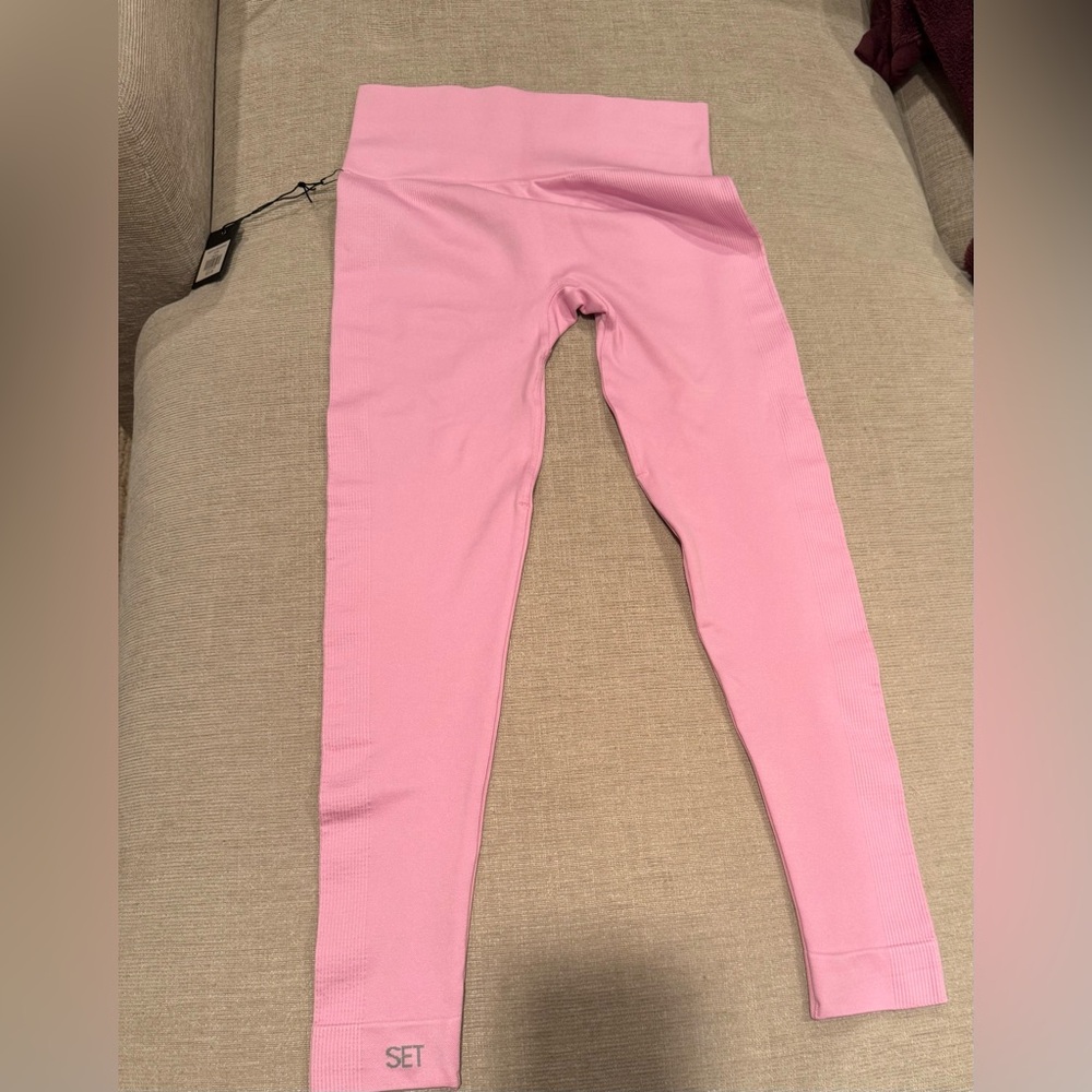 Set Active Sculptflex Seamless Leggings Charm Pink Size Small NWT Yoga Pants